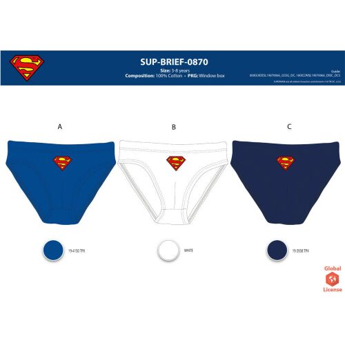 Superman kisfiú alsó, 3 darabos pamut alsónadrág, 98-104 méret - Gyerek bugyi, alsónadrág