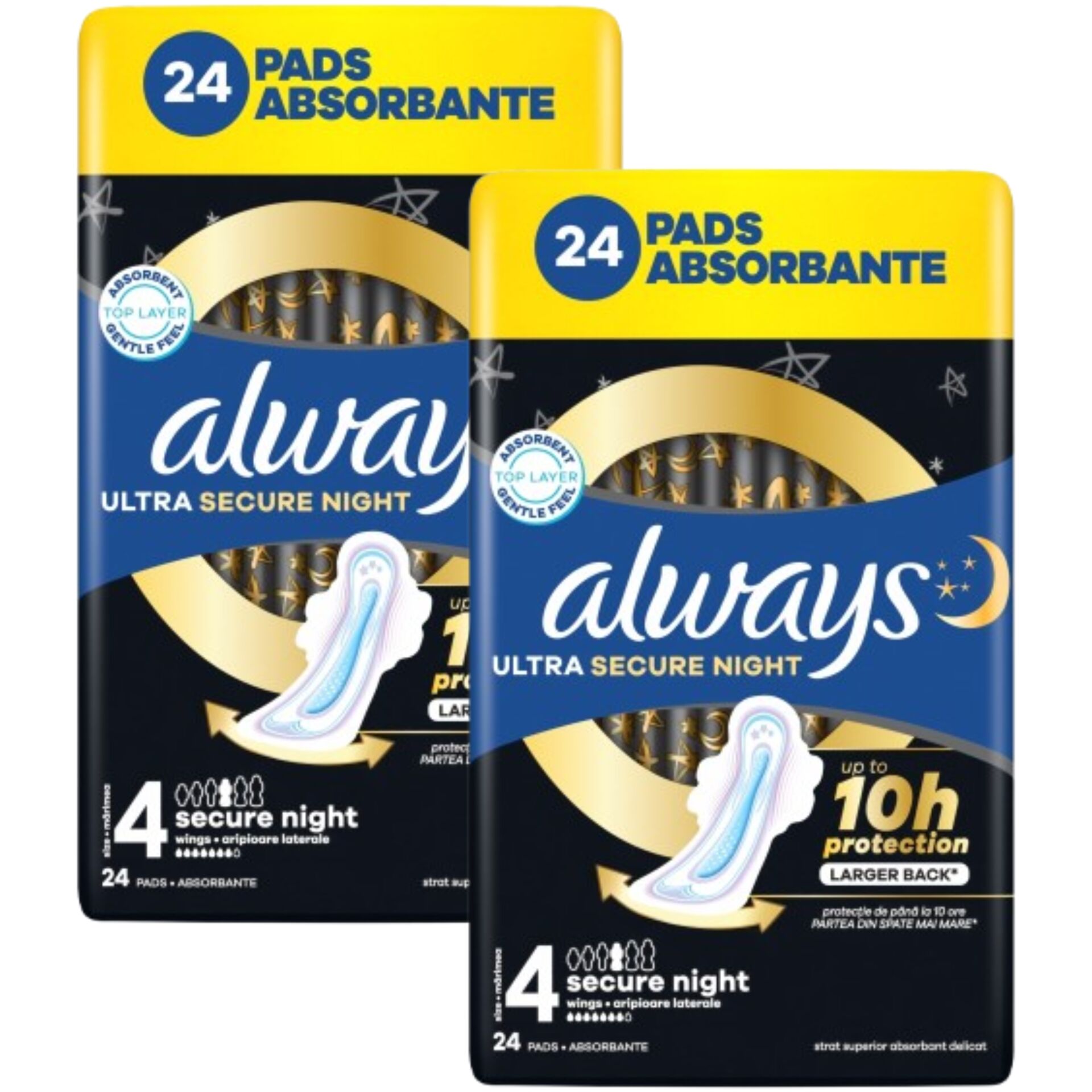 E-shop Always Ultra Secure Night Krídelkové nočné hygienické vložky 2x24ks