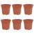 vidaXL Kerek Virágcserép 6 pcs Tégla Vörös Ø 15 x 12 cm Műanyag 155971448
