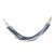 Blue and white striped hammock for two people
