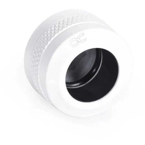 Közelkép Alphacool Eiszapfen PRO 13mm G1/4 keménycső fittingről, fehér - PC hűtőrendszer kiegészítő