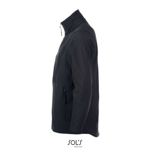 SOL'S Race Férfi Fekete Softshell Kabát oldalnézet - Férfi ruházat