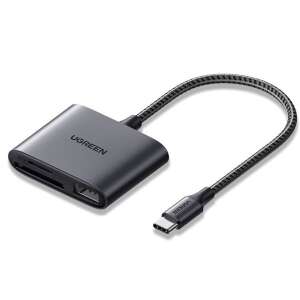 UGREEN CM387 USB-C SD és TF kártyaolvasó adapter, fekete - Kártyaolvasó