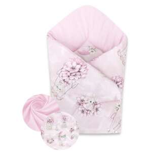 Baby Shop kókuszpólya 75x75cm - rózsaszín virágos nyuszi 43725633 Pólya és huzat