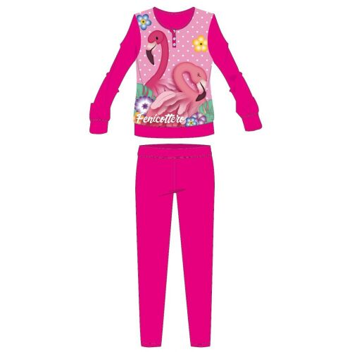 Flamingó téli vastag gyerek pizsama - pamut flanel pizsama - pink - 122 152118864 - Gyerek pizsama és hálóing