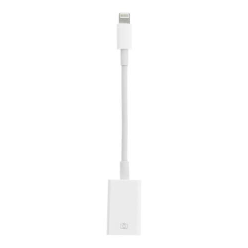 iPhone Lightning - cablu adaptor OTG alb