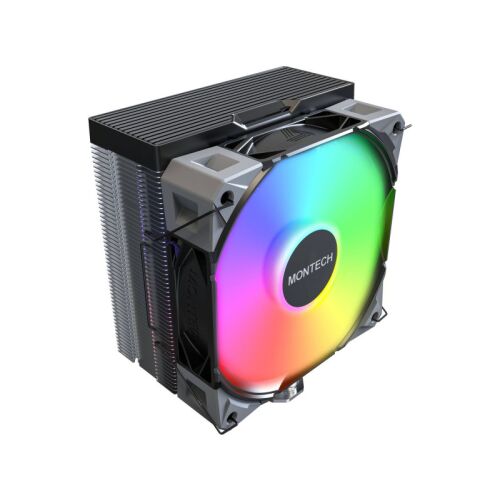 Montech NX400 ARGB CPU hűtő, szögletes nézet - PC ventilátor