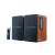 Edifier R1280DBs bookshelf speakers with wood finish, black front, and remote control