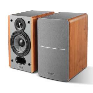 Edifier P12 bookshelf speakers, grey and wood finish - PC speaker
