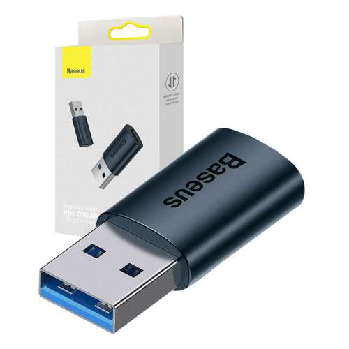 Adaptor Baseus Ingenuity USB-A la USB-C OTG (albastru)