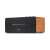 Edifier D12 Bluetooth speaker, brown wood finish, side view