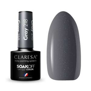 Claresa Grau 218 Soak-Off UV/LED Gel Polish, 5g, einfaches Lackiersystem, entworfen in Frankreich - Gel-Lack