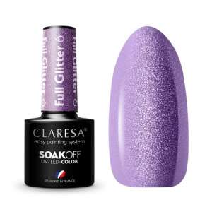 Claresa Full Glitter 06, Lavendel-Glitter-Gel-Lack, Soak-Off UV-LED-Farbe, einfaches Lackiersystem, in Frankreich entworfen - Claresa