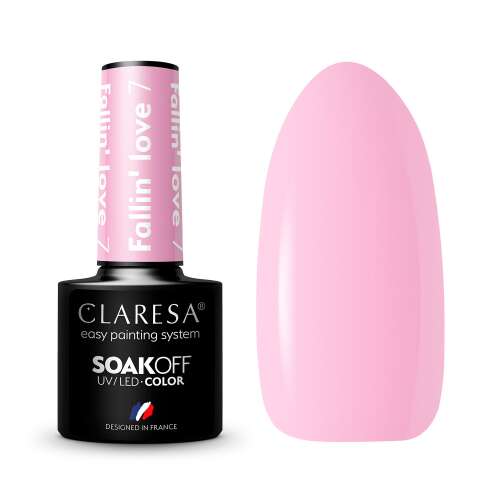 Claresa Fallin' Love 7 Soak Off UV/LED Gel Polish, Rosa