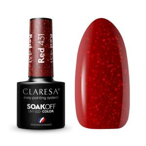 Claresa Soak Off UV/LED Farbgel-Lack Rot 431, 5g, einfaches Lackiersystem, entworfen in Frankreich - Gel-Lack