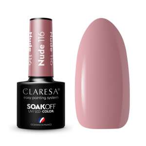 Claresa Soak-Off UV/LED Gel Polish, Nude 116, einfaches Lackiersystem, entworfen in Frankreich - Gel-Lack