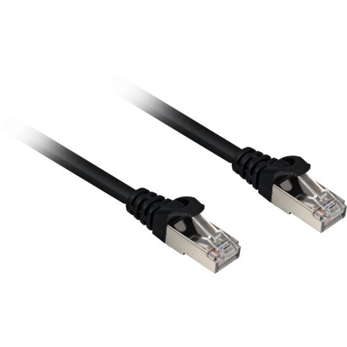 Sharkoon S/FTP Cat6a Patch kábel 0.5m - Fekete 152142052 - Patch kábel