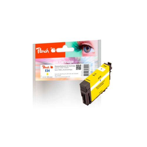 Peach PI200-550 (Epson T3464) Utángyártott tintapatron 4.9ml - Sárga