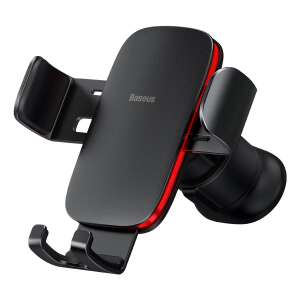 Baseus Metal Age 2 gravity car phone holder for air vent, black - Baseus