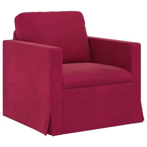 vidaXL bordó bársony fotel, modern design - Kanapé