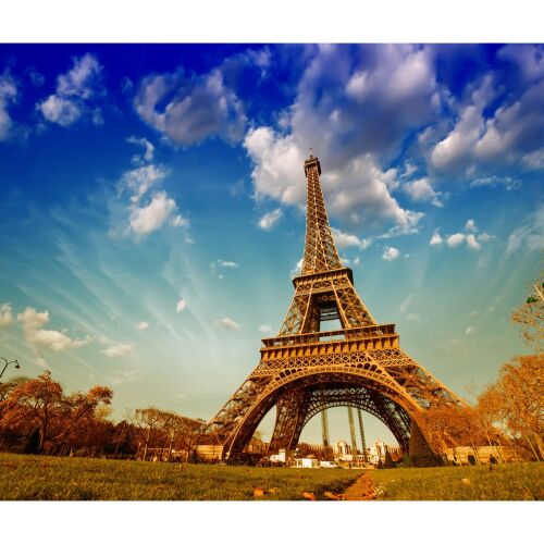MÉDIA Eiffel torony vászonkép, Párizs látkép fali dekoráció, 75x50 cm - Képkeret