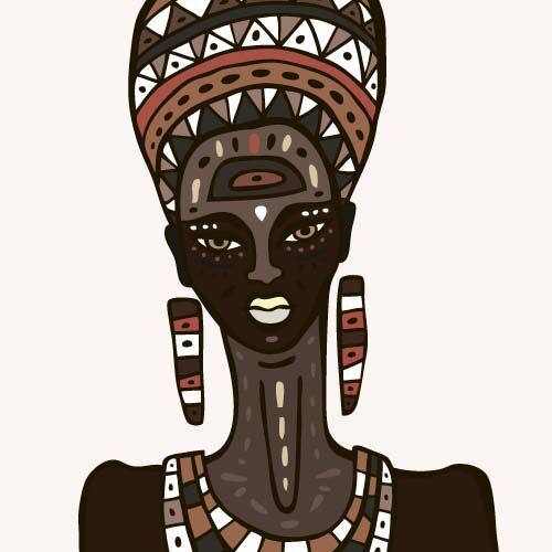 Vászonkép MÉDIA africa20, 50x50 cm afrikai nőt ábrázoló vászonkép, falikép - Képkeret