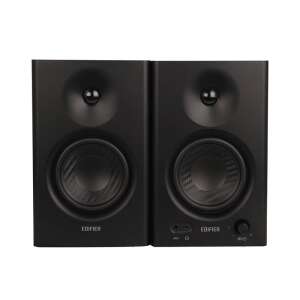 Edifier MR4 2.0 black speakers, front view - PC speaker