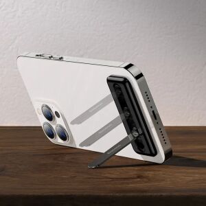 Składany uchwyt na telefon Baseus przymocowany do telefonu na drewnianej powierzchni - Biurkowy uchwyt na telefon