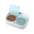 Petoneer Two-Meal Feeder automatic pet food dispenser with two compartments, white and blue
