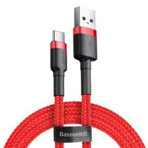 Baseus Cafule Cablu USB-USB-C 2A 3m (CATKLF-U09) #red 43742484 Cabluri de date