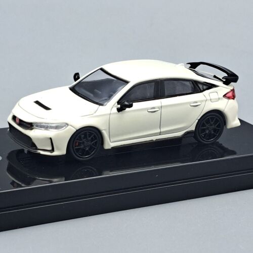 Fehér Honda Civic Type R 2023 1:64 Para modell autó 