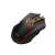 Havit MS1027 gaming mouse, black, with red and orange LED lighting, angled view