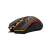 Havit MS1027 gaming mouse, black, with red and orange LED lighting, side view