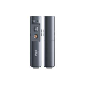 Baseus Wireless Presenter, grau, Vorder- und Seitenansicht - Schreibwaren & Schreibmaterial