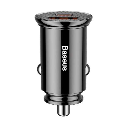 Baseus Circular 30W Dual USB Autoladeger - Schwarz