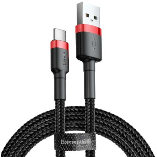 Baseus Cafule USB-C auf USB Kabel, schwarz-rot, 2 Meter lang, 2A Schnellladung