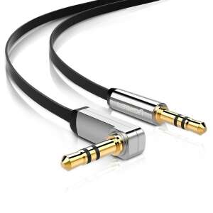 Ugreen 10597 Kabel audio 3,5 mm, 1 metr, czarny, złączem kątowym - Ugreen