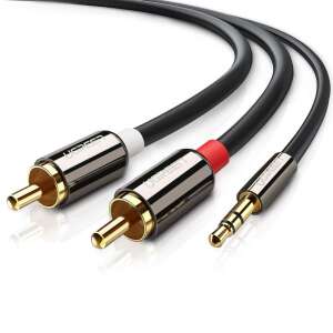 Kabel audio Ugreen 3,5 mm do 2RCA, czarny, 2 metry - Kabel RCA