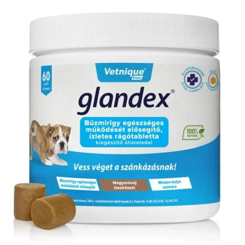 Glandex 240g rágótabletta a kutya egészséges anális mirigyeiért, 60 darab - Kiegészítő takarmány kutyáknak