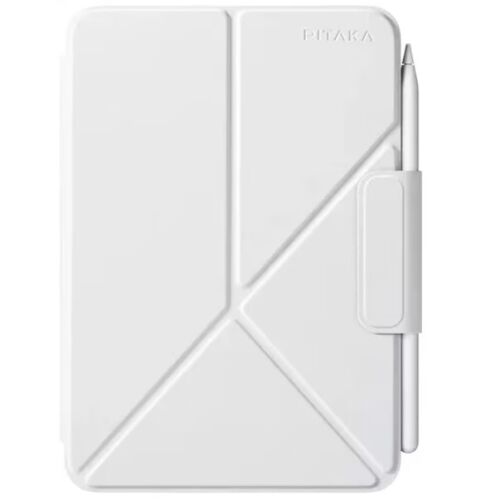 Pitaka védőtok iPad Mini 6/Mini (A17 Pro) készülékhez MagEZ Folio 2, fehér 152242323 - Pitaka