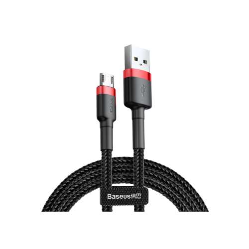 Кабел Baseus Cafule Micro-USB, 2m, черен и червен