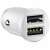 Auto nabíjačka Baseus CCALL-ML02 Grain, biela, s dvoma USB portami, detail