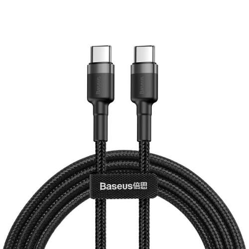 Baseus Cafule USB-C - USB-C 60W kábel - Čierna a sivá