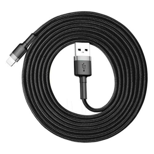 Cablu Baseus Cafule Lightning negru cu conector USB