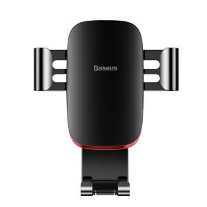 Baseus Metal Age Gravity car phone holder, black, front view - Baseus