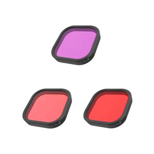 Telesin GoPro Hero 9/10/11 Waterproof Filter Set - Red, Pink, Purple Filters - Action Camera Accessory