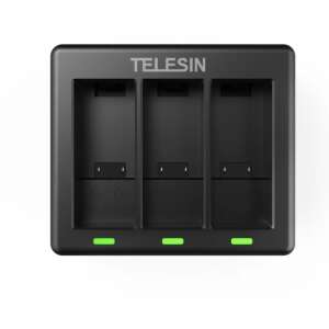 Telesin 3-slot charger for GoPro Hero 11, Hero 10, and Hero 9 batteries - Action Camera Accessory