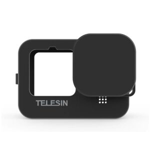 Telesin GoPro Hero 9/10/11 черен силиконов защитен калъф с капак за обектив - Аксесоар за камера за действие