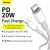 Kabel Baseus Baseus CATLGD-A02 Lightning - kabel USB-C PD 20W 480Mb/s 2m - biały 43802581