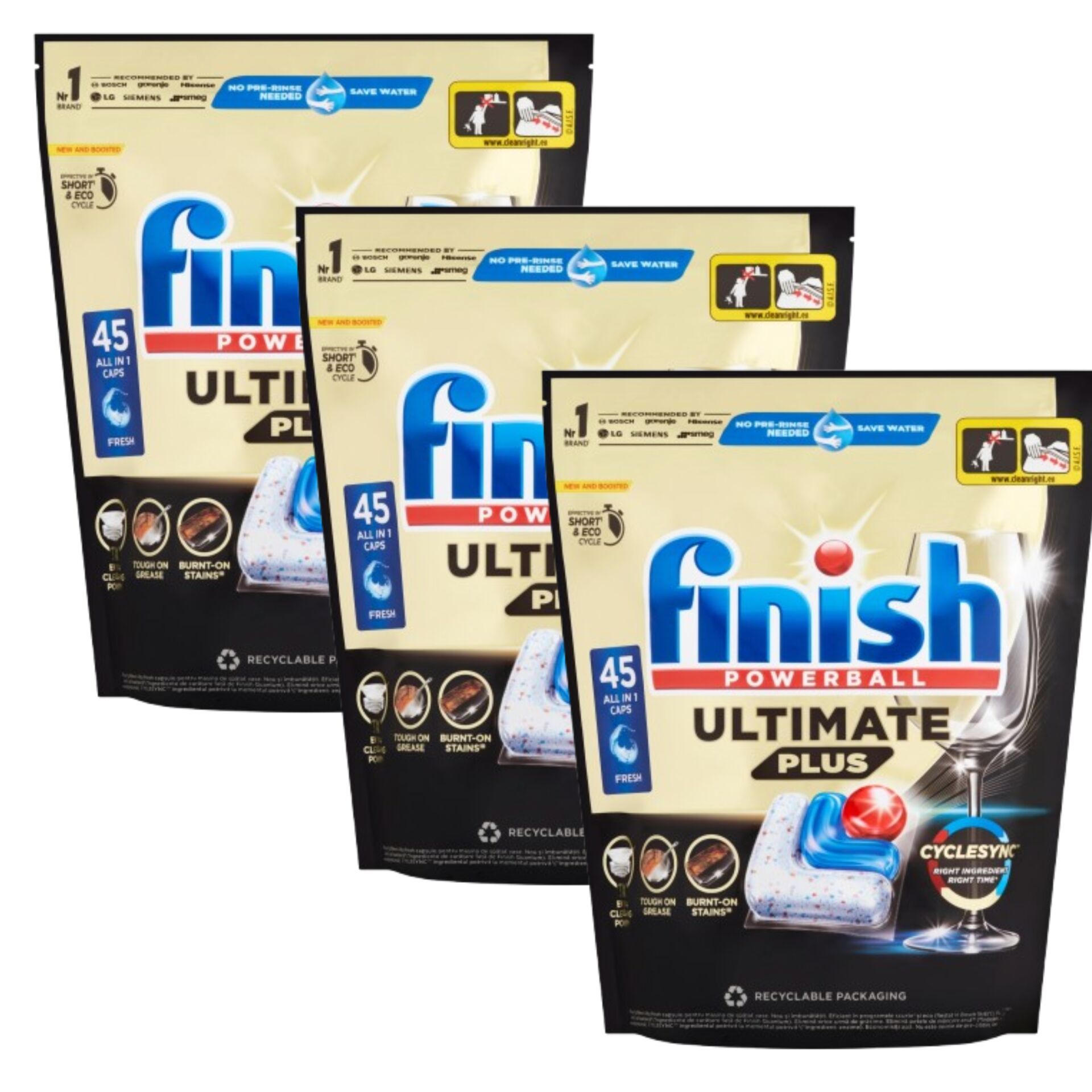 E-shop Finish Ultimate Plus All in 1 Regular Kapsuly do umývačky riadu 3...